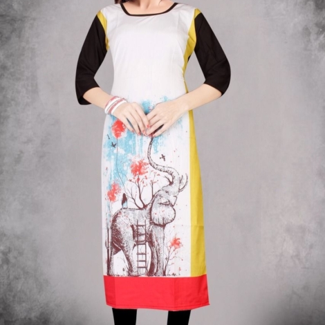 Village Women Crepe Kurti
